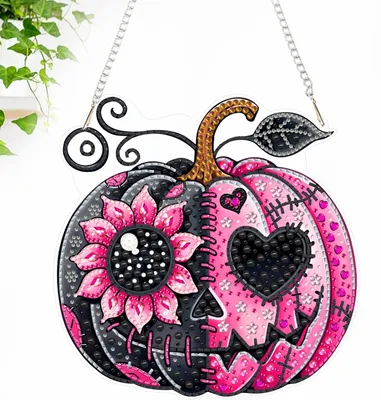 Productafbeelding van Diamond Painting Hanger Set - Herfstmotief - Knutselset voor volwassenen - 19,8 x 19,8 cm