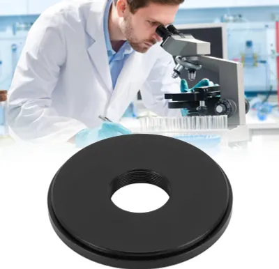 Produktbild von Mikroskop-Objektiv-Adapterring, Aluminiumlegierung, RMS-Gewinde für Kamerazubehör, 52 mm