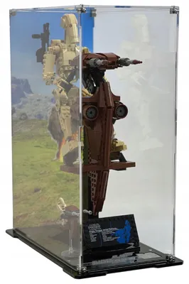 Image de Vitrine noire pour LEGO® 75428 Star Wars – Kampfdroide, avec fond imprimé