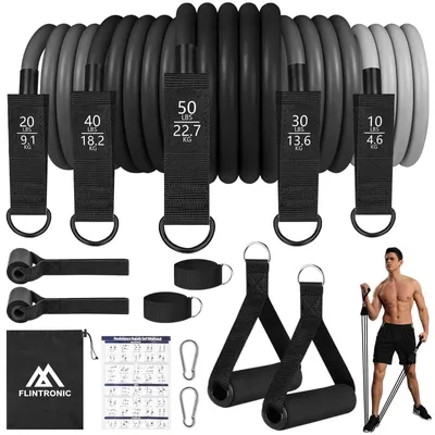 Produktbild von Omgoods – Set mit Widerstandsbändern und Zubehör für Krafttraining
