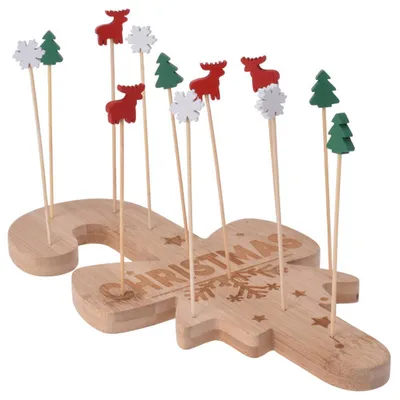 Produktbild von Serviertablett mit Zahnstochern, Weihnachtsmotiv