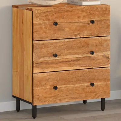 Produktbild von Möbel Beistellschrank 60x33x75 cm Massivholz Akazie - Kommoden 356858