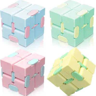 Immagine prodotto di Fidget Cube - Set di 4 pezzi - Cubo infinito per adulti - Cubi infiniti - Set di giocattoli antistress