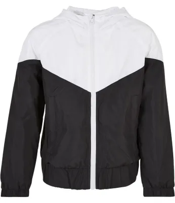 Immagine prodotto di Urban Classics, giacca per bambine, modello "Girls Arrow", giacca antivento, colore bianco/nero, taglia 110/116