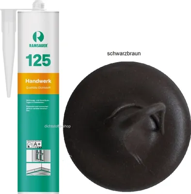Produktbild von Ramsauer 125 Handwerk 1K Silikon Dichtstoff 310ml Kartusche schwarzbraun