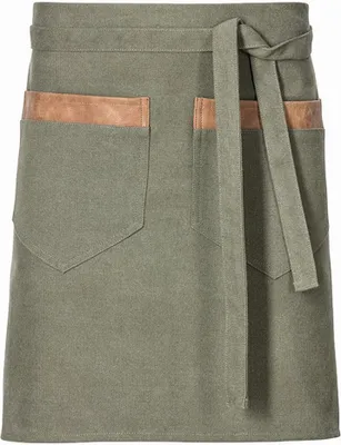 Produktbild von Vorbinder Canvas, mit Taschen und Schlaufen, B80 x L45cm, Fb. dark green : 100% Baumwolle 16oz. : Flaschengrün