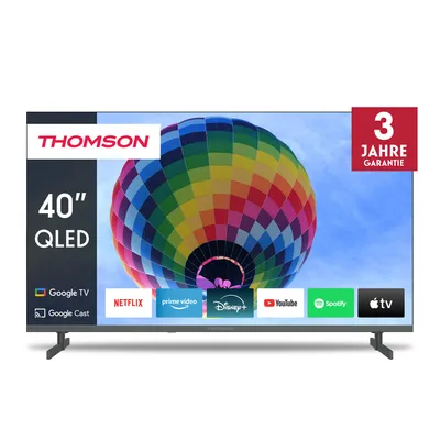 Produktbild von Thomson 40 Zoll (101cm) QLED Google Smart TV, Wi-Fi, Dolby Audio, Bluetooth 5.1, Triple-Tuner, HDMI, CI+, Panel - 40QG4S14