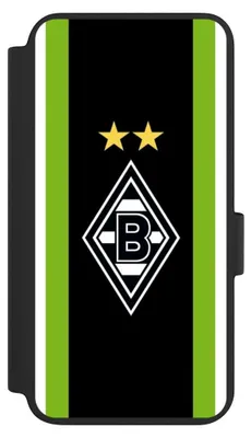 Produktbild von NIVOCASE Klapphülle für Samsung Galaxy S23  Handyhülle aus Kunst Leder NIVOflip schwarz Borussia Mönchengladbach Gladbach Logo