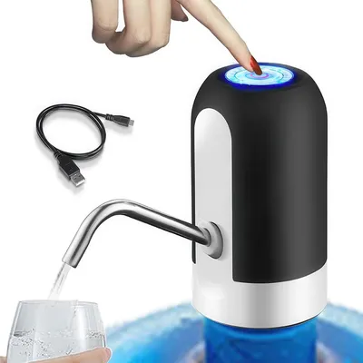 Produktbild von 5 Gallonen Wasserpumpe elektrisch, USB wiederaufladbar, Trinkwasserpumpe berührungslos, Akku langlebig, für Camping & Haushalt, BPA-frei