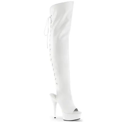 Produktbild von DELIGHT-3019 Damen Boots von Pleaser, Weiß  , EU 37, US 7
