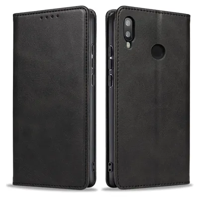 Produktbild von Handyhülle für Huawei P20 Lite Kunstleder Flip Cover Hülle Klapphülle Case Kartenfach Farbe: Schwarz