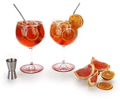Ballongläser 65 cl, 2er-Set mit Zubehör, Edelstahl, Geschenkbox
