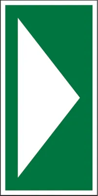 Produktbild von Dreifke® Aufkleber Rettungszeichen, Richtungspfeil - DIN/TR 4844-4 | Folie se...