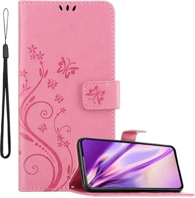 Obrázek produktu pro Cadorabo Pouzdro pro Samsung Galaxy A60 / M40 Ochranný kryt v růžové barvě Pouzdro na mobilní telefon Flowers Flower