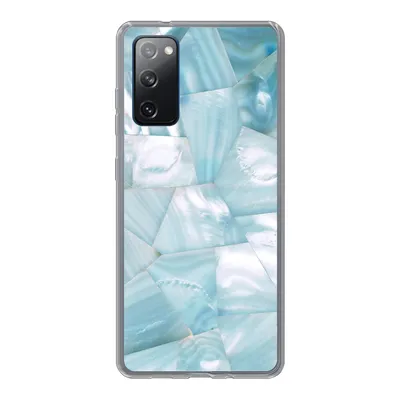 Produktbild von MuchoWow® Handyhülle Schutzhülle Hülle für Samsung Galaxy S20 FE Naturstein - Blau - Perlmutt Silikon Softcase Handy Hülle - Abdeckung