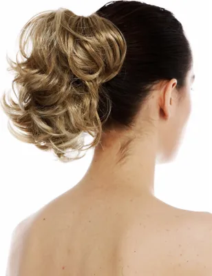 Produktbild von WIG ME UP Pferdeschwanz Zopf kurz lockig voluminös Dunkelblond Hellblond gesträhnt T6545-c-LightBlonde