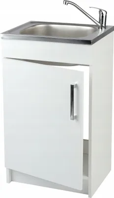 Produktbild von Stamar | Kuchynská linka, biela kuchynská linka, s drezom, batériou a sifónom, 50 cm
