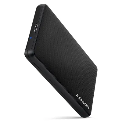 Produktbild von Axagon EE25-SL Schraubenlose USB 3.2 Gen 1 - SATA 6G externe Box für 2.5" SSD/HDD, HDD / SSD-Gehäuse, 2.5", SATA, Serial ATA II, Serial ATA III, 5 Gbit/s, USB Anschluss, Schwarz