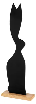 Produktbild von Osterdeko Hase Amoatsy, große Deko Figur für Ostern und Frühling, Holz- und Aluminium-Osterfigur, 55 cm