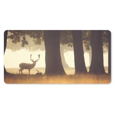 Produktbild von MuchoWow® Mauspad Mousepad Hirsche - Bäume - Wald 60x30 cm - Mousepads - Maus Mat - Pad - Mausunterlage - Nachhaltig