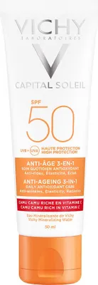 Image de Crème solaire anti-rides SPF 50+ Capital Soleil Anti-Age 50 ml