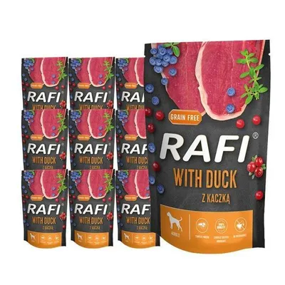 Zdjęcie produktu dla Mokra karma dla psa RAFI z KACZKĄ saszetka 10x500 g, ZESTAW 10 saszetek KACZKA (razem 5kg)
