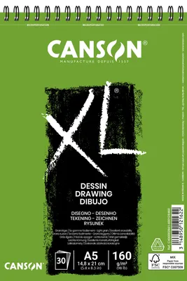 Image de CANSON C400082841 CANSON Bloc de croquis et d'études XL Dessin, DIN A5