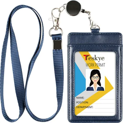 Immagine prodotto di INF Porta carte verticale in Finto cuoio Blu
