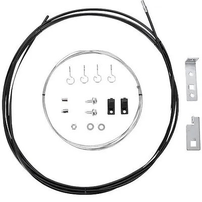 A set of accessories for a garage door or roller shutter emergency release.