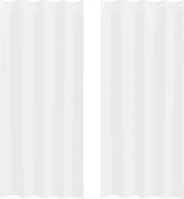Obrázok produktu pre vidaXL Voile záves s záclonami 2 ks Biela 260 x 140 cm Polyester