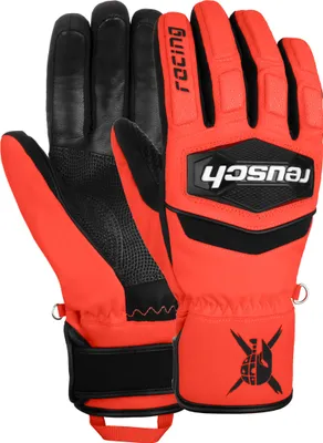 Image de Gants Reusch Worldcup Warrior R-TEX® XT en cuir robuste 7809 noir / rouge fluo 8,5