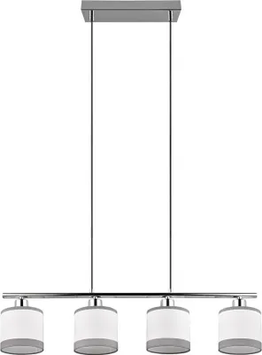 Zdjęcie produktu dla Lampa wisząca DAVOS srebrno-odcienie srebra-szara 4xE14x10W metal wym:150x75x12cm IP20 RL