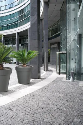 Produktbild von Blumentopf Pflanztopf Blumenkübel XXL Ø 80 cm steingrau Rund