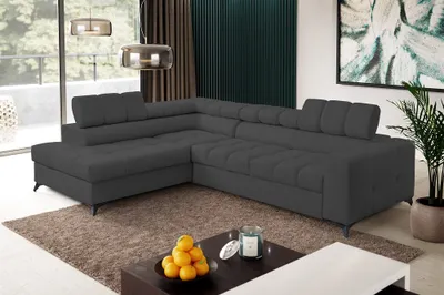 Produktbild von FurMeb24 - Ecksofa AMBER - LINKE SEITE , Sofa mit  Bettk€sten und Schlaffunktion - VENA 18