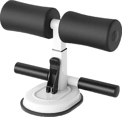 Produktbild von Sitzaufbau-Trainer mit 11,5 cm Durchmesser Saugnäpfen, Tragbare Bauchmuskel-Stange, Sit-Up-Assistent mit Doppelstange, Farbe Weiß