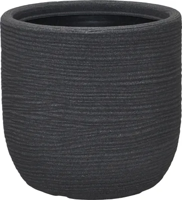 Produktbild von Vasar Pflanztopf Shappy, Blumentopf frostbeständig, Höhe 60 cm, Ø 55 cm, Kunststoff, dunkelgrau