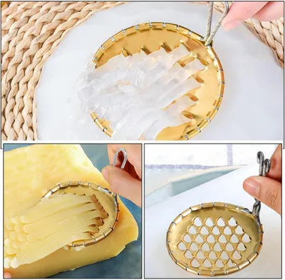 Imagen del producto de Rallador de acero inoxidable y cobre con mango ergonómico hueco, 2 ralladores para una fácil limpieza y un agarre cómodo en la cocina