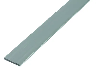 Obrázok produktu pre Plochá tyč Alberts | Hliník, prírodný | 1000 x 20 x 5 mm