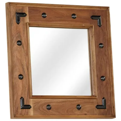 Obrázok produktu pre vidaXL Zrkadlo z masívneho agátového dreva 50x50 cm