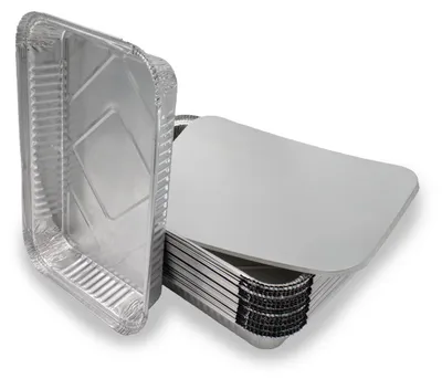 Immagine prodotto di Vaschette in alluminio con coperchio - 25 pezzi - 32 x 22 cm - 2100 ml - Rettangolari