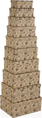 Zdjęcie produktu dla Zestaw sztaplowanych pudełek organizacyjnych Versa cardboard ship 10 szt