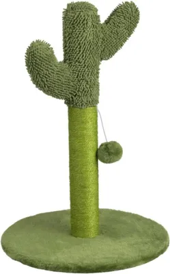 Produktbild von Zoofari Kratzbaum Kaktus 54 cm mit Spielball, dekorativ, für Katzen Grün