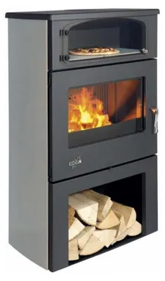 Image de Poêle à bois 9kw noir - Godin - 363117CGRISARG - longiligne