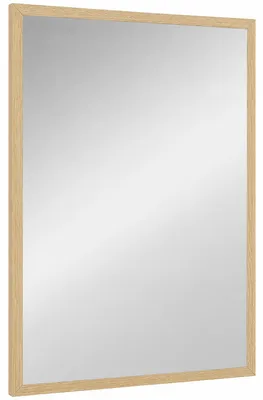 Productafbeelding van HOMCOM wandspiegel, 50 x 70 cm, met frame in houtlook, eenvoudig te monteren