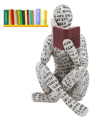 Produktbild von Lesende Frauen Figur - Dekorative Skulptur für Bücherregale - Wohnzimmer Dekoration - Modell A