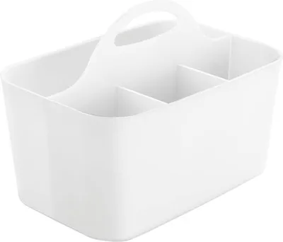 Produktbild von tragbarer Organizer Aufbewahrungsbox Bastel + Näh Material mDesign weiß