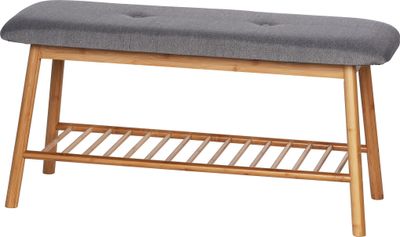 WENKO Lavica na topánky Bahari 62217100 hnedá, sivé drevo 90,0 cm