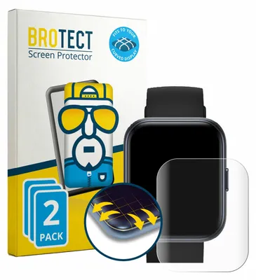 Produktbild von 2x BROTECT Fullscreen Schutzfolie für aeac B0GKFPJJJJ 1.85" Displayschutz Folie Fullcover Klar Transparent