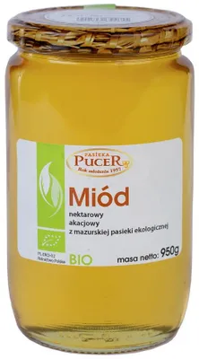 MIÓD AKACJOWY BIO 950 g - PASIEKA PUCER