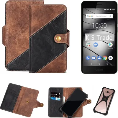 Produktbild von K-S-Trade Handy Hülle Schutz Hülle Schutzhülle Bookstyle Case kompatibel mit Gigaset GS180 Handy Cover Hülle Schutztasche 1x